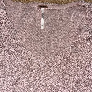 Lilac color free people crop sweater